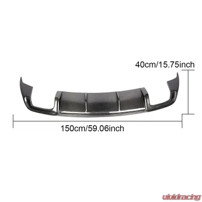VR Aero Carbon Fiber Rear Diffuser Quad Exhaust Exit Audi A3 Sedan - VR-A3-615