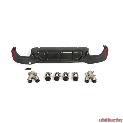 VR Aero Carbon Fiber Rear Diffuser for M Package BMW 5 Series G30 M Sport Sedan 2017-2020 - VR-G30G540-610