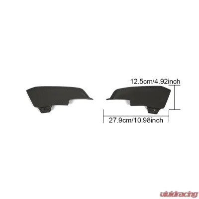 VR Aero Carbon Fiber Rear Bumper Canards Porsche 718 Boxster Cayman 2016-2018 - VR-718BXCAY-601