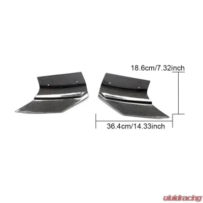 VR Aero Carbon Fiber Rear Bumper Lip Splitters BMW X6 F16 2015-2019 - VR-X6-611