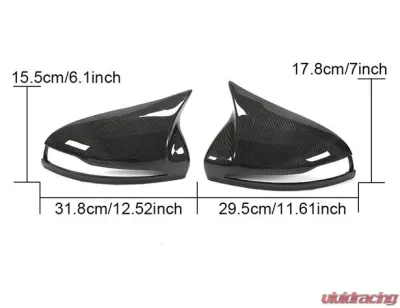 VR Aero Carbon Fiber Mirror Covers Side Door Add-on LHD Mercedes W205 | W213 | W238 | C238 | A238 | W222 | X253 2014-2020 - VR-LHD-605