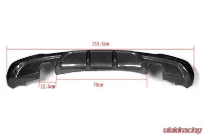 VR Aero Carbon Fiber Rear Diffuser Single Exhaust Both Side BMW 3 Series F34 M Sport GT Gran Turismo 2014-2018 - VR-GTM-611