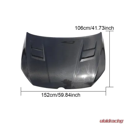 VR Aero Carbon Fiber Vented Hood Volkswagen Golf VII MK7 7 2014-2017 - VR-MK7-626