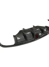 VR Aero Carbon Fiber Rear Diffuser w/ LED Porsche Macan 2014-2020                                     - VR-MACAN-610 - Image 6