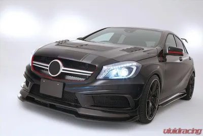 VR Aero Carbon Fiber Front Lip Spoiler Mercedes A Class W176 A200 | A250 Sport | A45 AMG 2013-2015 - VR-W176-600