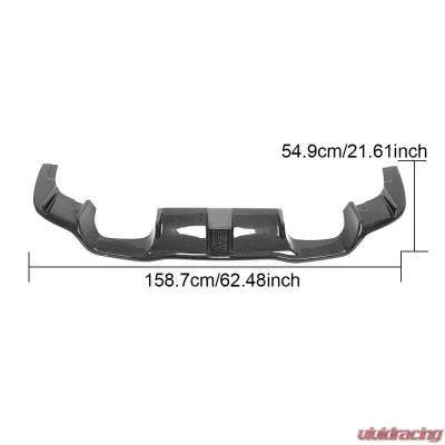 VR Aero Carbon Fiber Rear Bumper Diffuser w/ LED BMW 2 Series | M2 F87 - VR-F87M2-614