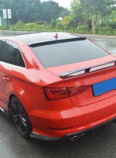 VR Aero Carbon Fiber Rear Trunk Spoiler Audi A3 | S3 2014-2019                                     - VR-A3S3-659 - Image 7