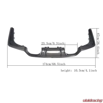 VR Aero Carbon Fiber Rear Diffuser V1 BMW M3 | M4 | F80 | F82 | F83 CLEARANCE - VR-M3M4-F80F82F83-611