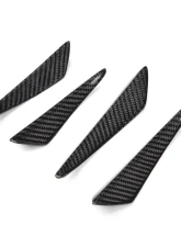 VR Aero Carbon Fiber Front Bumper Fins Trims BMW 2 Series F22 M-Tech                                     - VR-F22MT-615 - Image 3