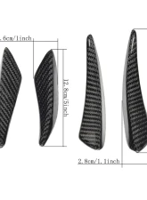 VR Aero Carbon Fiber Front Bumper Fins Trims BMW 2 Series F22 M-Tech                                     - VR-F22MT-615 - Image 4