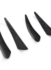 VR Aero Carbon Fiber Front Bumper Fins Trims BMW 2 Series F22 M-Tech                                     - VR-F22MT-615 - Image 5