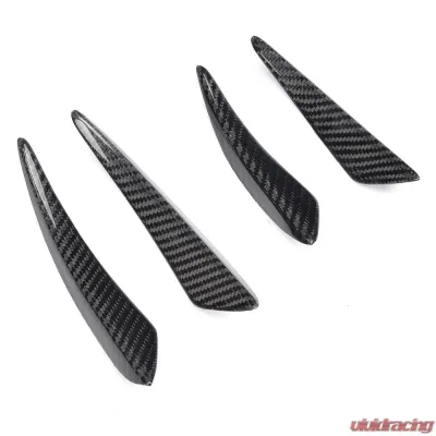 VR Aero Carbon Fiber Front Bumper Fins Trims BMW 2 Series F22 M-Tech - VR-F22MT-615