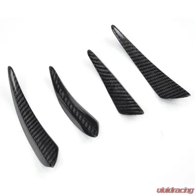 VR Aero Carbon Fiber Front Bumper Fins Trims BMW 2 Series F22 M-Tech - VR-F22MT-615