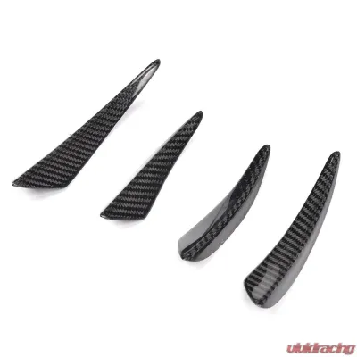 VR Aero Carbon Fiber Front Bumper Fins Trims BMW 2 Series F22 M-Tech - VR-F22MT-615