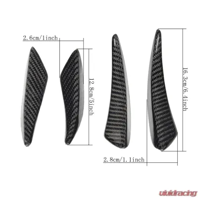 VR Aero Carbon Fiber Front Bumper Fins Trims BMW 2 Series F22 M-Tech - VR-F22MT-615