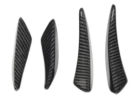 VR Aero Carbon Fiber Front Bumper Fins Trims BMW 2 Series F22 M-Tech