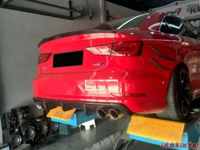 VR Aero Carbon Fiber Rear Diffuser V3 Audi S3 | A3 Sline Sedan 2014-2016 - VR-A3S3-689