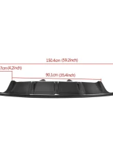 VR Aero Carbon Fiber Rear Diffuser V2 Porsche Macan 2014-2020                                     - VR-MACAN-612 - Image 5