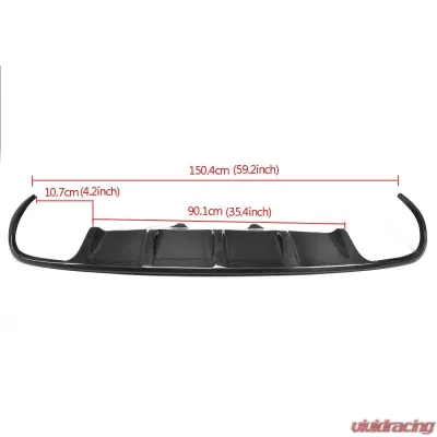 VR Aero Carbon Fiber Rear Diffuser V2 Porsche Macan 2014-2020 - VR-MACAN-612