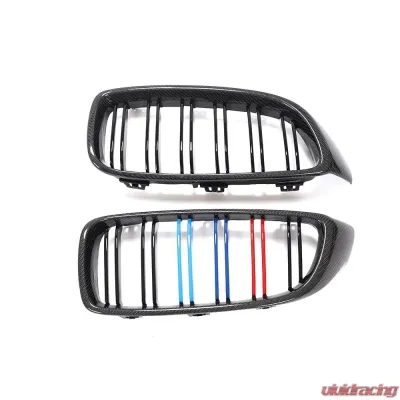 VR Aero Carbon Fiber Front Kidney Grill BMW 4-Series F3X | M3 F80 | M4 F8X 2013-2020 - VR-M4-GRILL