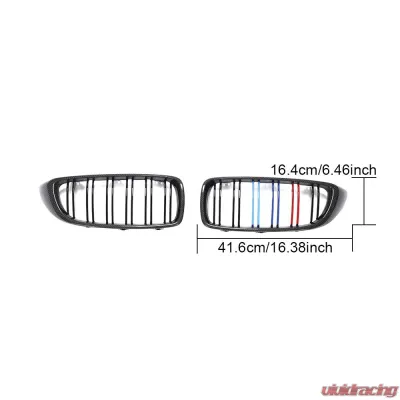 VR Aero Carbon Fiber Front Kidney Grill BMW 4-Series F3X | M3 F80 | M4 F8X 2013-2020 - VR-M4-GRILL