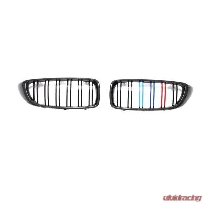 VR Aero Carbon Fiber Front Kidney Grill BMW 4-Series F3X | M3 F80 | M4 F8X 2013-2020 - VR-M4-GRILL