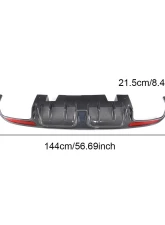 VR Aero Carbon Fiber Rear Diffuser V2 Mercedes C Class W205 Sport C43 C63 C450 AMG Sedan 2015-2019                                     - VR-W205-610 - Image 7
