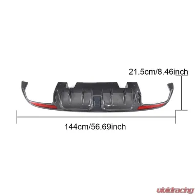 VR Aero Carbon Fiber Rear Diffuser V2 Mercedes C Class W205 Sport C43 C63 C450 AMG Sedan 2015-2019 - VR-W205-610