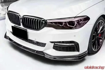 VR Aero Carbon Fiber Front Lip Spoiler BMW 5 Series G30 M Sport Sedan  2017-2020 - VR-G30MSPORT-600