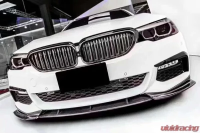 VR Aero Carbon Fiber Front Lip Spoiler BMW 5 Series G30 M Sport Sedan  2017-2020 - VR-G30MSPORT-600