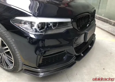 VR Aero Carbon Fiber Front Lip Spoiler BMW 5 Series G30 M Sport Sedan  2017-2020 - VR-G30MSPORT-600