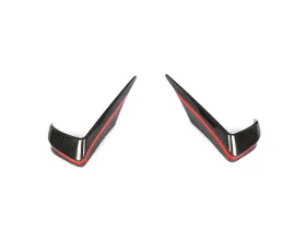 VR Aero Carbon Fiber Front Bumper Fog Lamp Trims Mercedes SLS AMG 2010-2013