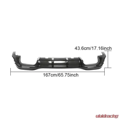 VR Aero Carbon Fiber Rear Diffuser Volkswagen Golf MK8 2021-2022 - VR-MK8-610
