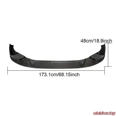 VR Aero Carbon Fiber Front Lip Spoiler V2 BMW X3 M | X4 M 2019-2021 - VR-X3M-X4M-600