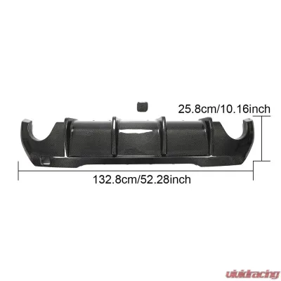 VR Aero Carbon Fiber Rear Diffuser BMW F40 118i M-Tech M-Sport Hatchback 2020-2021 - VR-118iM-610