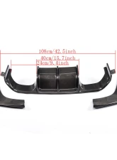 VR Aero Carbon Fiber Rear Diffuser V2 BMW M3 | M4 | F80 | F82 | F83                                     - VR-M3M4-F80F82F83-610 - Image 5