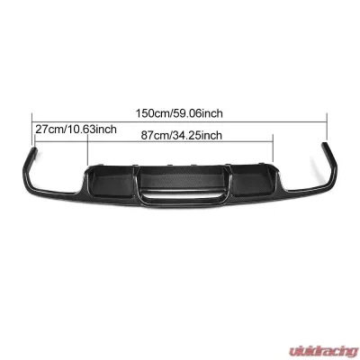 VR Aero Carbon Fiber Rear Diffuser Mercedes CLS63 AMG W218 2015-2017 - VR-CLS63AMG-610
