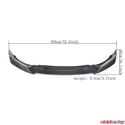 VR Aero Carbon Fiber Front Lip Spoiler V1 BMW X6 F16 xDrive Series 2015-2019 - VR-X6-600