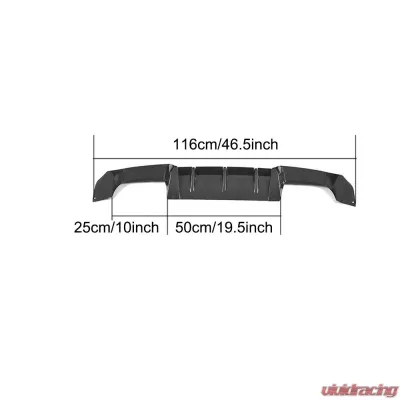 VR Aero Carbon Fiber Rear Diffuser V2 BMW M2 F87 2016-2020 - VR-M2F87-612