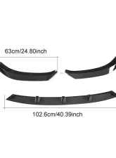 VR Aero Carbon Fiber Front Lip Spoiler Audi A3 Base Sedan 2017-2020                                     - VR-A3-655 - Image 8