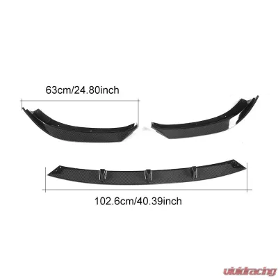 VR Aero Carbon Fiber Front Lip Spoiler Audi A3 Base Sedan 2017-2020 - VR-A3-655