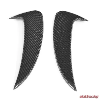 VR Aero Carbon Fiber Front Bumper Fins Mercedes C Class W205 C205 A205 Base/Sport C43 AMG 2-Door 2015-2019 - VR-C205W205A205-615