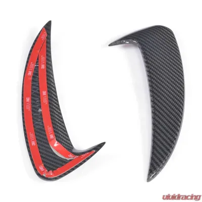 VR Aero Carbon Fiber Front Bumper Fins Mercedes C Class W205 C205 A205 Base/Sport C43 AMG 2-Door 2015-2019 - VR-C205W205A205-615