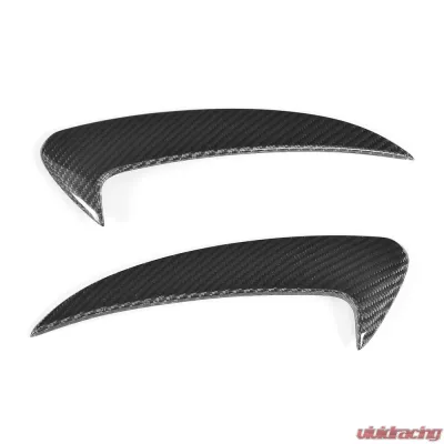 VR Aero Carbon Fiber Front Bumper Fins Mercedes C Class W205 C205 A205 Base/Sport C43 AMG 2-Door 2015-2019 - VR-C205W205A205-615