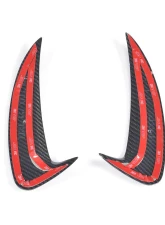 VR Aero Carbon Fiber Front Bumper Fins Mercedes C Class W205 C205 A205 Base/Sport C43 AMG 2-Door 2015-2019                                     - VR-C205W205A205-615 - Image 6