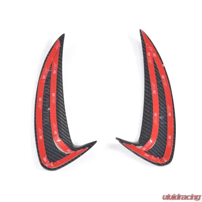 VR Aero Carbon Fiber Front Bumper Fins Mercedes C Class W205 C205 A205 Base/Sport C43 AMG 2-Door 2015-2019 - VR-C205W205A205-615