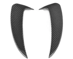 VR Aero Carbon Fiber Front Bumper Fins Mercedes C Class W205 C205 A205 Base/Sport C43 AMG 2-Door 2015-2019