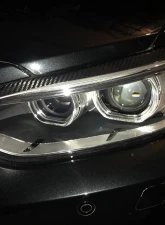 VR Aero Carbon Fiber Headlight Eyebrow Eyelid Trim BMW 2 Series F22 F23 Base/M Sport F87 M2 2-Door 2014-2019                                     - VR-M2-EYETRIM - Image 8