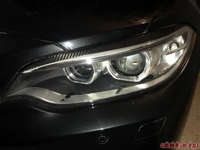 VR Aero Carbon Fiber Headlight Eyebrow Eyelid Trim BMW 2 Series F22 F23 Base/M Sport F87 M2 2-Door 2014-2019 - VR-M2-EYETRIM
