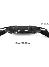 VR Aero Carbon Fiber Rear Diffuser V2 BMW 5 Series G30 M Sport Sedan 2017-2020                                     - VR-G30MSPORT-611 - Image 8